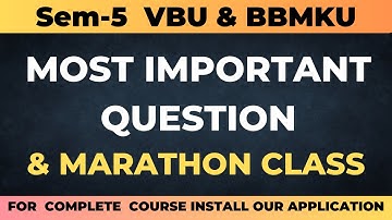 SEM-5 MOST IMPORTANT QUESTION ,VBU & BBMKU MATHEMATICS, WITH VIDEO SOLUTION