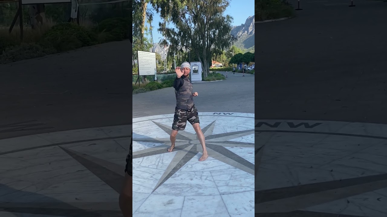 Хорошая связка, ладонь-кулак-колено. Окинава каратэ life