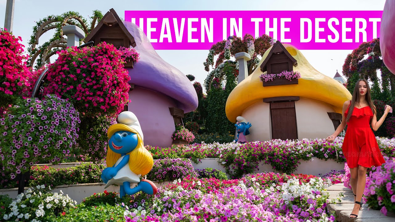 Dubai Miracle Garden 2024–2025 Season | Full Day & Night Tour in 4K HDR 🇦🇪