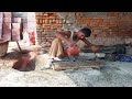 Talented Guy Making Concrete Tile