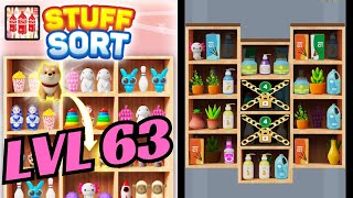 🏅 Stuff Sort - Sorting Master 🍒🥤🪆 LEVEL 63 🍄🧃🧸 Gameplay Walkthrough