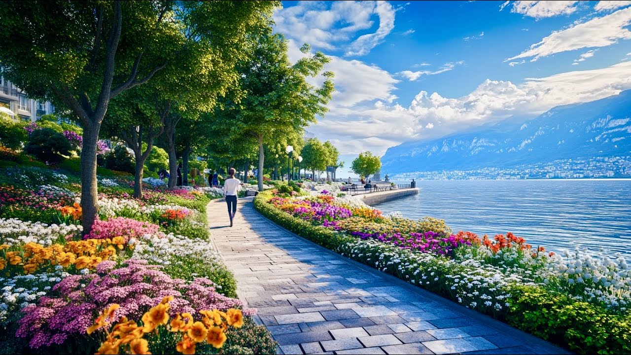 Прогулка по Монтрё - швейцарский дом Фредди Меркьюри 🇨🇭 Швейцария 4K