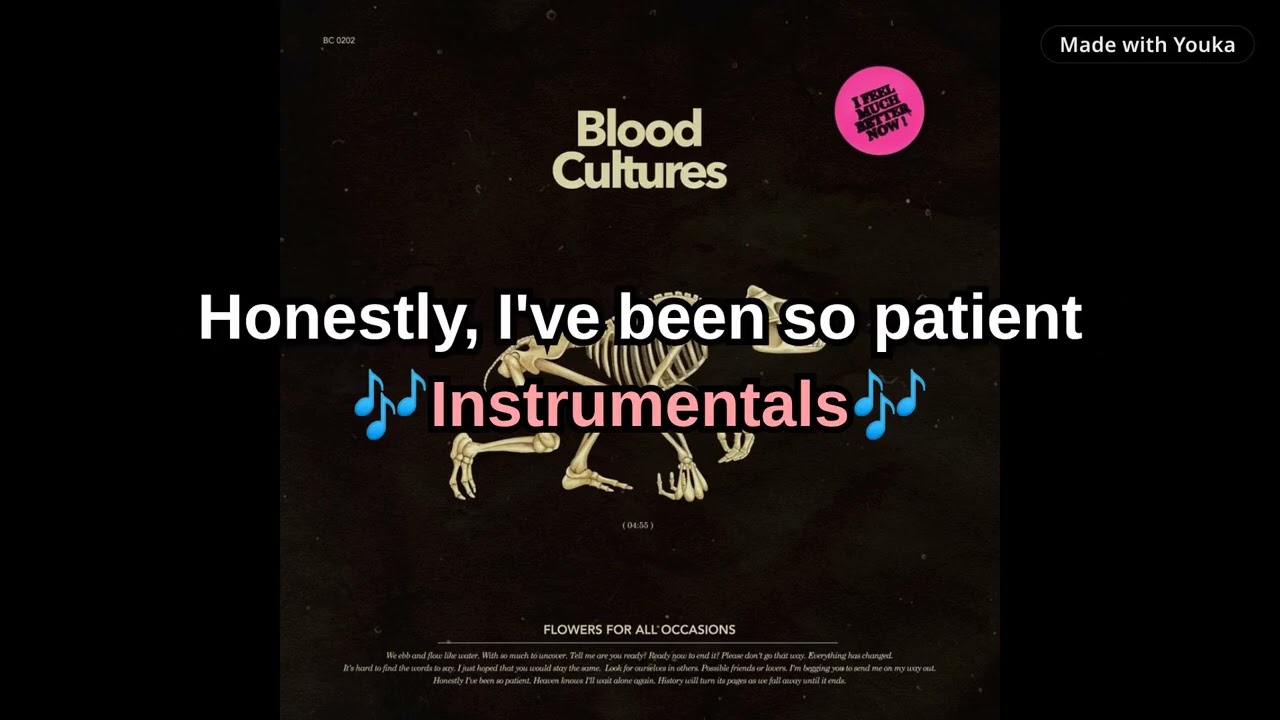 Flowers for All Occasions  Blood Cultures (Karaoke Version)