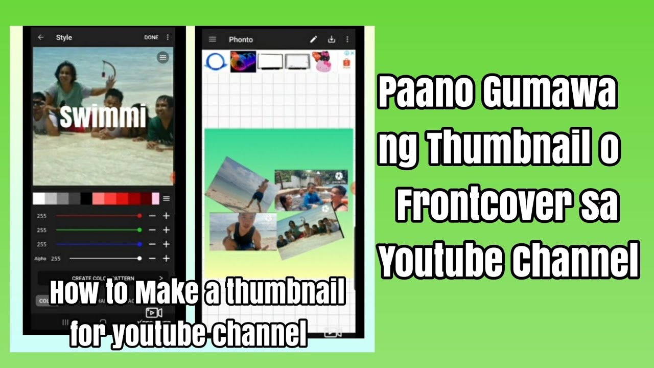 How to Make a Thumbnail for Youtube Channel Paano Gumawa ng Thumbnail ( Front Cover) YouTube