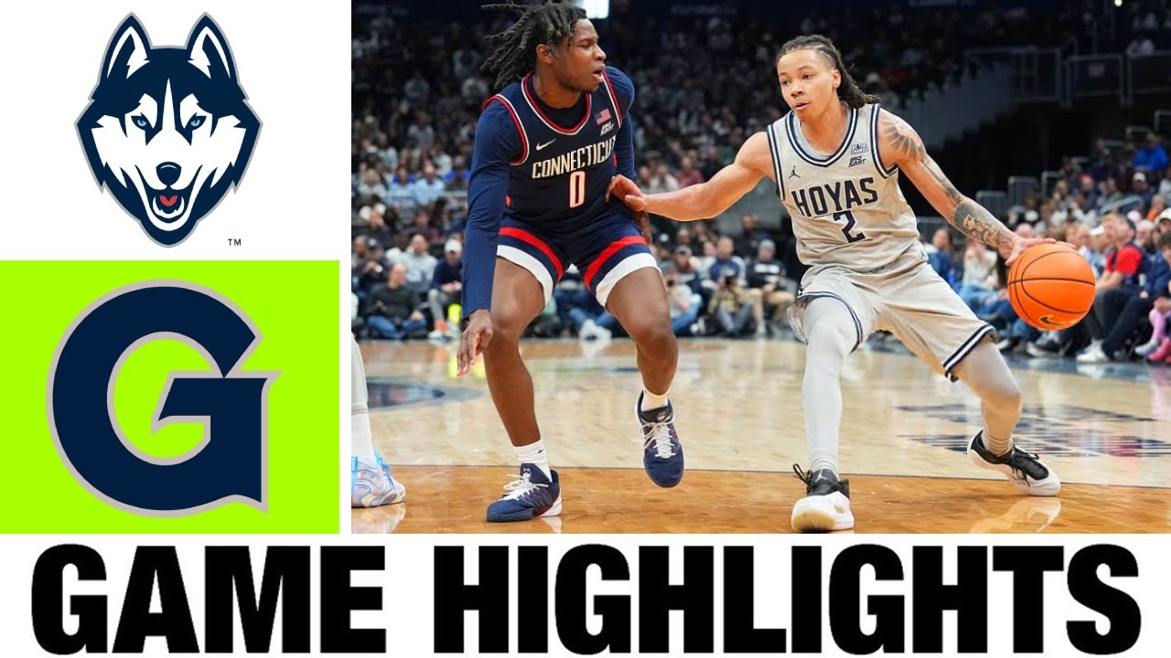 #3 UConn vs Georgetown Highlights | Men's Basketball | College Basketball 2025