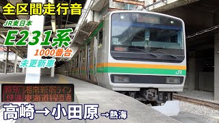 【全区間走行音】E231系1000番台〈特別快速〉高崎→小田原→熱海 (2021.9)