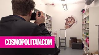 Keegan Allen Photographs the Cosmo Office | Cosmopolitan