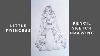 How to Draw a Little Princess Using Pencil Sketch || Step by Step Drawing