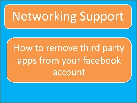 how to remove 3rd party apps from your facebook account (Bangla ...