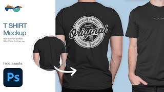 FREE PSD: TSHIRT Mockups (Black Front and White)
