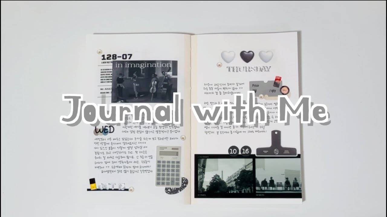 연휴동안 밀린 일기 심플하게 꾸며보기✨ / 일주일치 감성다꾸 / 다꾸 asmr / Journal with me