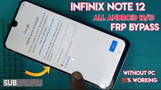 Infinix Note 12 Google Account Bypass | Infinix Note 12 Frp Unlock Without pc | Frp Unlock X670 |