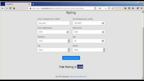 Lichess Rapid Rating to FIDE Rating
