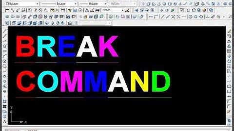 How to use BREAK command in AutoCAD in Urdu