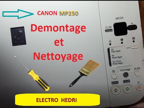 Démontage et Nettoyage complet imprimante canon mp250 - YouTube