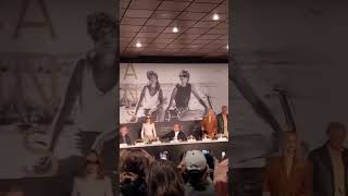 Asghar Farhadi and Isabelle Huppert Enter the "Parallel Tales" Cannes Press Conference