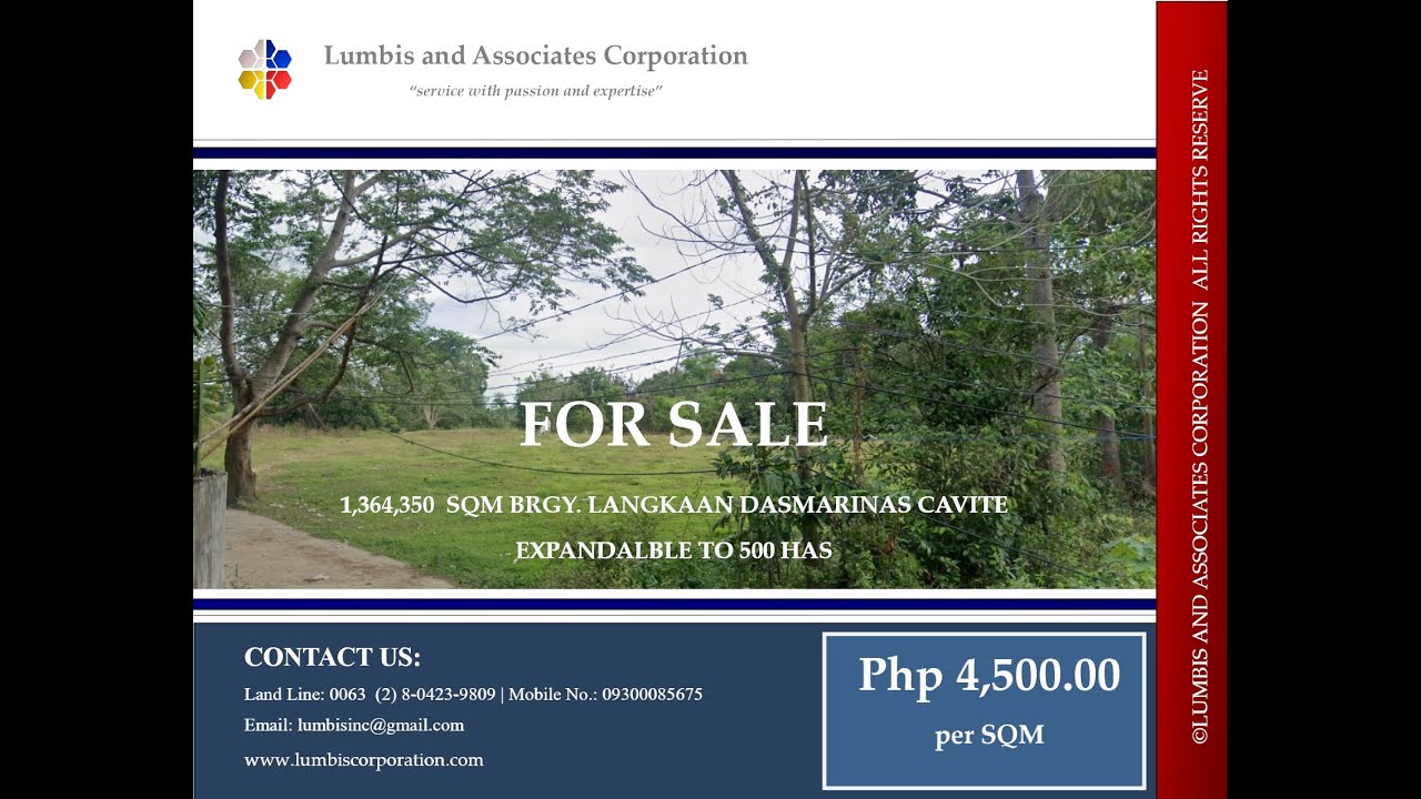 1 364 350 SQM BRGY LANGKAAN DASMARINAS CAVITE LAC RED YouTube 1-364-350-sqm-brgy-langkaan-dasmarinas-cavite-lac-red-youtube