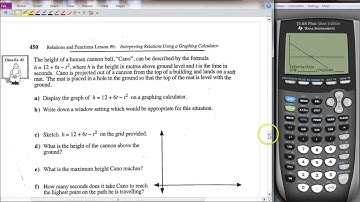 7.6 Interpreting Relations using a Graphing Calculator