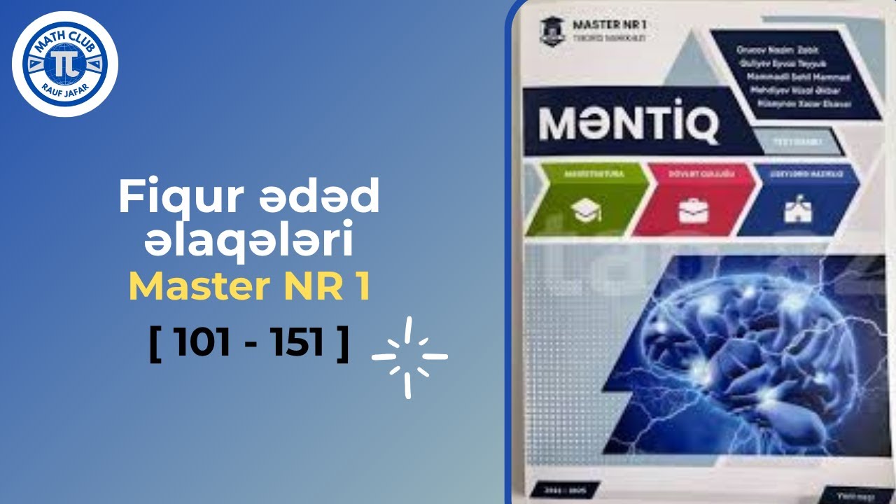 Master NR 1 - Fiqur ədəd əlaqələri [ 101 - 151 ]
