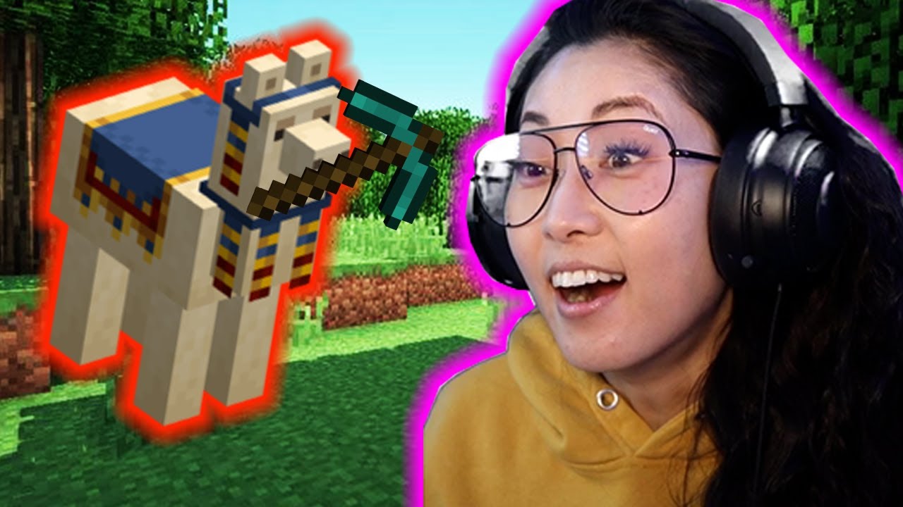 A LLAMA with a PICKAXE?!  - Minecraft W/ Pamela Horton