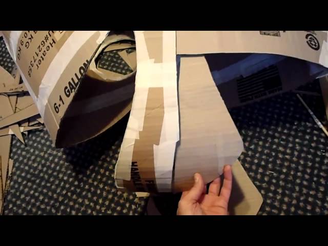 cardboard box fish costume Part 1- THE FISH- Homemade Cardboard Halloween Costume