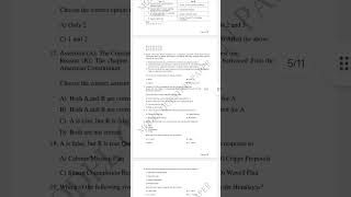 M.Sc Criminology & Criminal Justice Science Madras University Entrance Exam Model Question paper!!