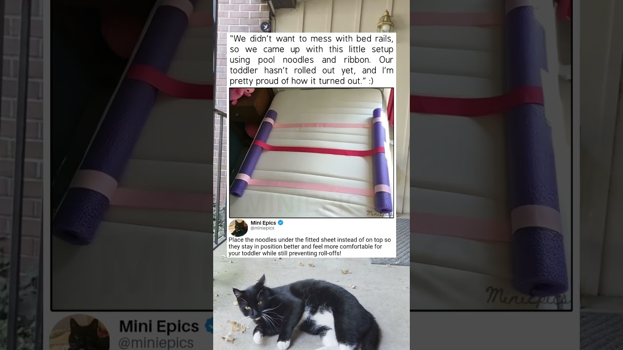 Pool noodle bed rails