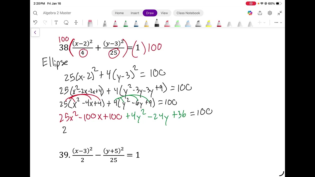 Chapter 10   Classifying Conics and Writing Equations in Expanded Form Examples 3 and 4