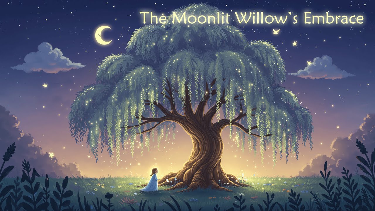 The Moonlit Willow's Embrace