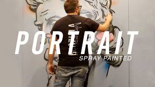 BOGZILLA Studio Session /// Spray Painted Portrait #muralproject #spraypainting #art #mural
