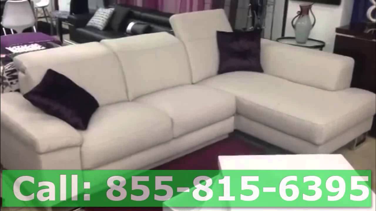Deimos leather Sectional sofa by ROM (Showroom View) YouTube