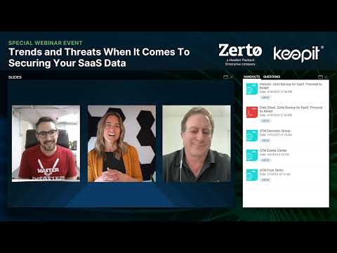 ActualTech Media Webinar with Zerto and Keepit - Trends and Threats When it Comes to Securing Your S