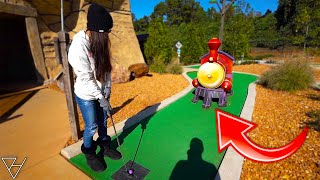 Awesome Train Themed Mini Golf Course! - Hole In One!