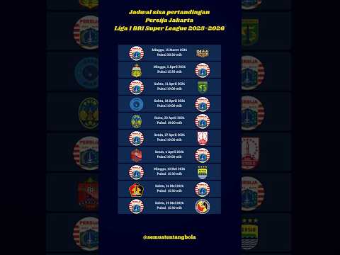 artis toto togel x akun88 - jadwal sisa pertandingan persija Jakarta di liga 1 bri super league 2025-2026