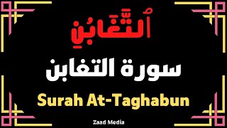 Surah At Taghabun-Recitation-English Translation-Short Summary-Qari,Tawfeeq As-Sayegh-Zaad Media