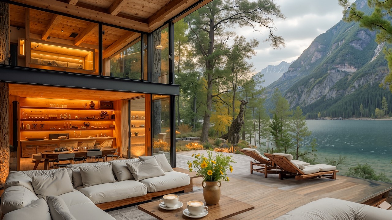 Morning Coffee & Jazz by the Lake | Quiet Ambience for Deep Work