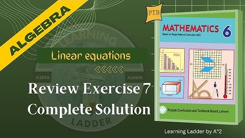 Chapter 7 Rev Ex 7 Class 6th Math| Review Exercise 7 Class 6 New Syllabus Book PTB | learningladder