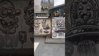 Area 52 👽🛸 by Jack Ardi - Paris, France. #streetart #graffiti #mural #shorts