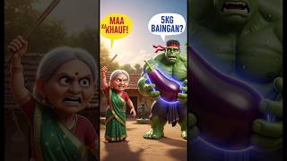 Hulk vs Giant Baingan: Desi Hulk Ki Kahani! 🍆💥#hulk #hindianimation #cartoonvibes9t9