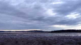 Slow moving clouds at dusk over the River Tay (time-lapse)