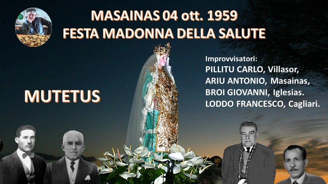 1959 MASAINAS 04 OTT.  M. D.  SALUTE  PILLITU-ARIU-BROI-LODDO.