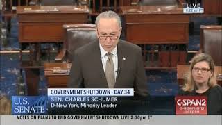 SENATE   SEN SCHUMER OPENING REMARKS BEFORE THE SHUTDOWN VOTES   01 24 2019