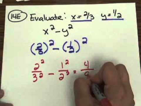 Evaluating Expressions (with fractions) - YouTube