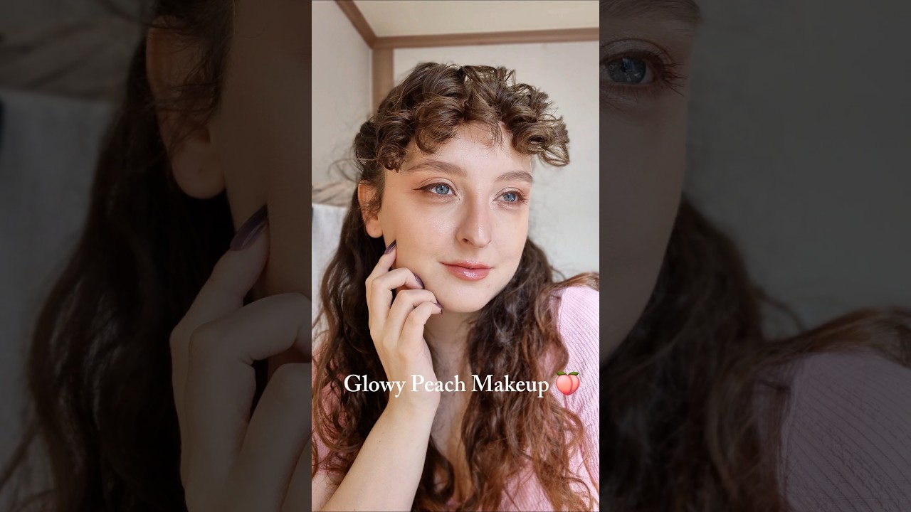 Glowy Peach Makeup 🍑 