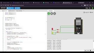 Producer–Consumer Problem Simulation Using ESP32 and FreeRTOS | Wokwi Simulation #ProducerConsumer