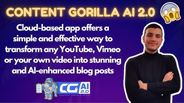 Content Gorilla AI 2.0 review - Generate Content With Youtube Videos