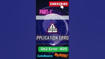 Db2 Error Code 805 Part 1