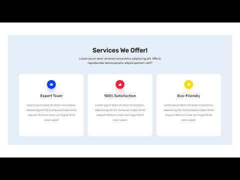 Services Section using HTML, CSS | How to design service section using html css responsive