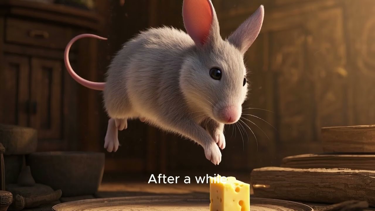 The Fluffy cat and a mouse(part1) | bedtime stories for kids |animated  fairy tales