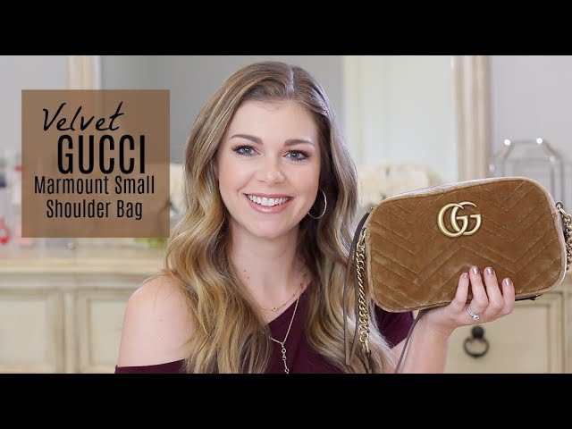 gucci velvet bag brown